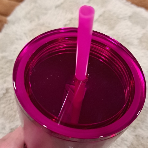 Starbucks 2022 Scalloped Petunia Metallic Stainless Steel Cold Tumbler - Picture 3 of 5